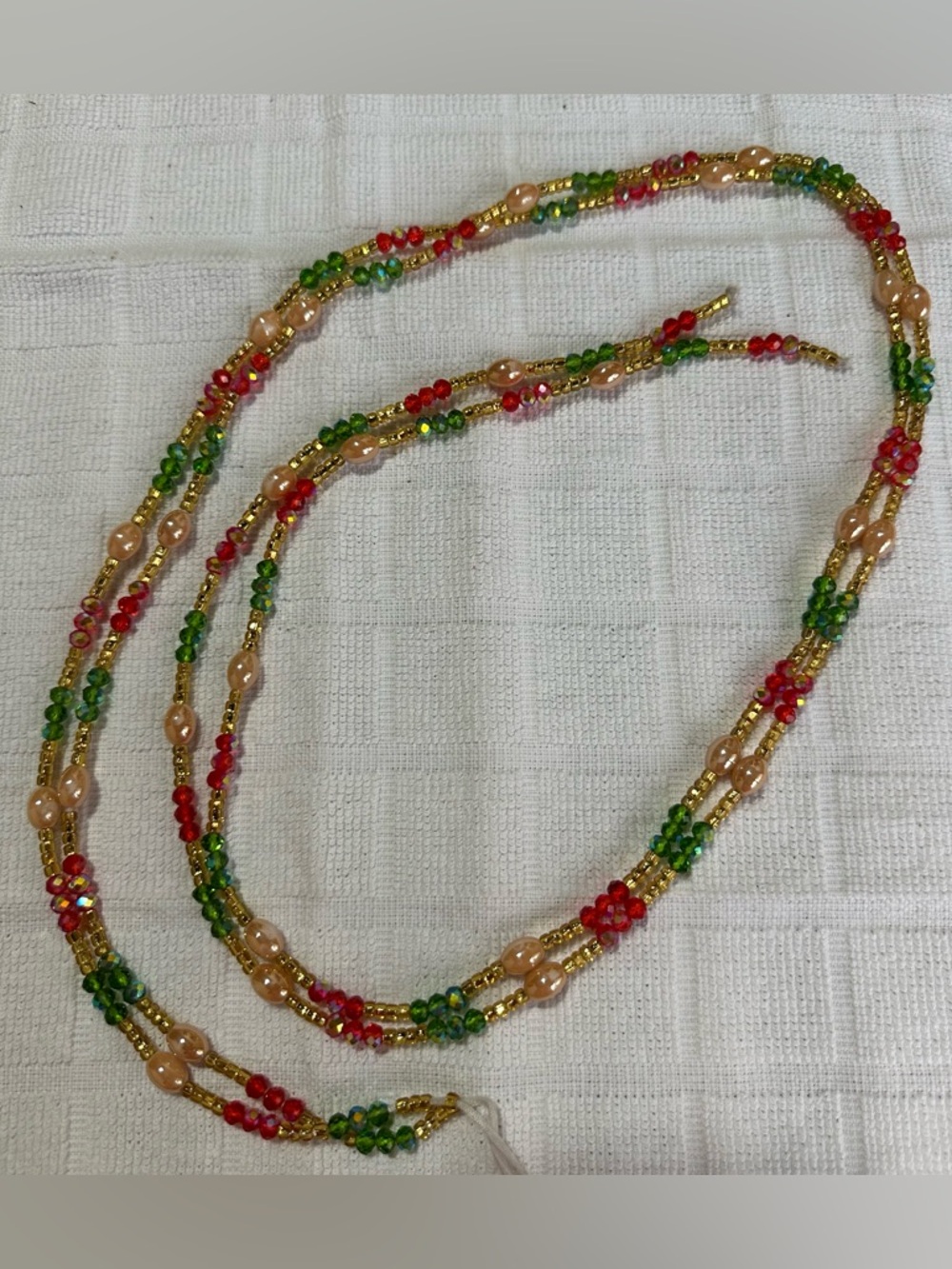 African Waist Beads. Handmade Authentic (Made In Africa) Length Approx. 45"- 50" - Picture 9 of 14